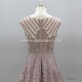 Wholesale women sleeveless pink lace long elegant bridesmaid dress